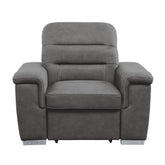 9808SGY-1 - Chair with Pull-out Ottoman Half Price Furniture