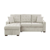 9816SN*2LCRL - (2)2-Piece Sectional with Left Chaise, Pull-out Bed and Hidden Storage Half Price Furniture