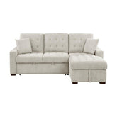 9816SN*2LLRC - (2)2-Piece Sectional with Right Chaise, Pull-out Bed and Hidden Storage Half Price Furniture