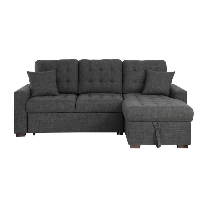 9916DG*SC - (2)2-Piece Sectional with Pull-out Bed and Right Chaise with Hidden Storage Half Price Furniture