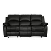 9928BLK-3 - Double Reclining Sofa with Center Drop-Down Cup Holders Half Price Furniture