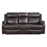 9990DB-3 - Double Lay Flat Reclining Sofa with Center Drop-Down Cup Holders Half Price Furniture