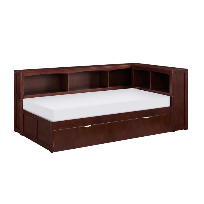 B2013BCDC-1BCR* - (4) Twin Bookcase Corner Bed with Twin Trundle Half Price Furniture