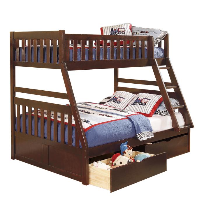 B2013TFDC-1*T - (4) Twin/Full Bunk Bed with Storage Boxes Half Price Furniture