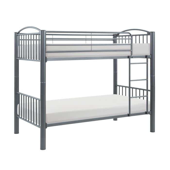 B2021GY-1 - Twin/Twin Bunk Bed Half Price Furniture