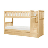 B2043SB-1*R - (5) Twin/Twin Step Bunk Bed with Twin Trundle Half Price Furniture