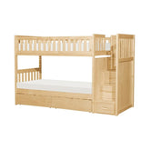 B2043SB-1*T - (5) Twin/Twin Step Bunk Bed with Storage Boxes Half Price Furniture