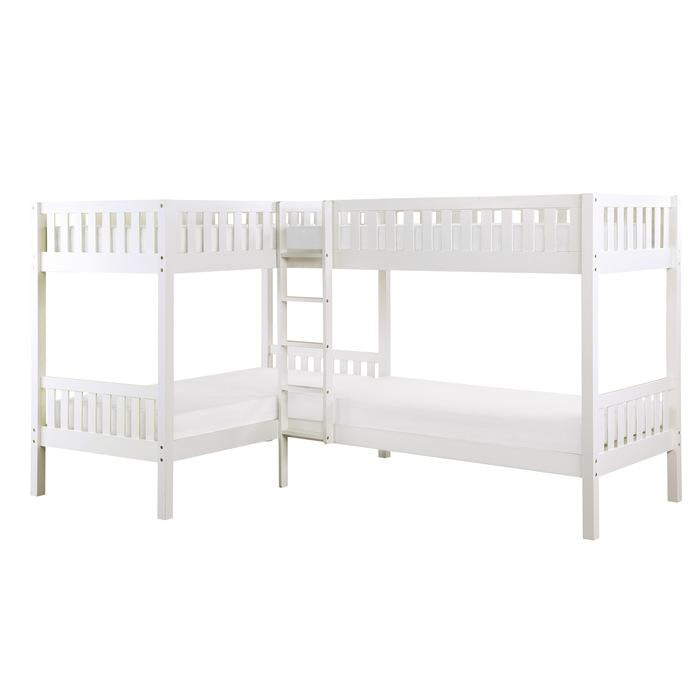 B2053CNW-1* - (3) Corner Bunk Bed Half Price Furniture