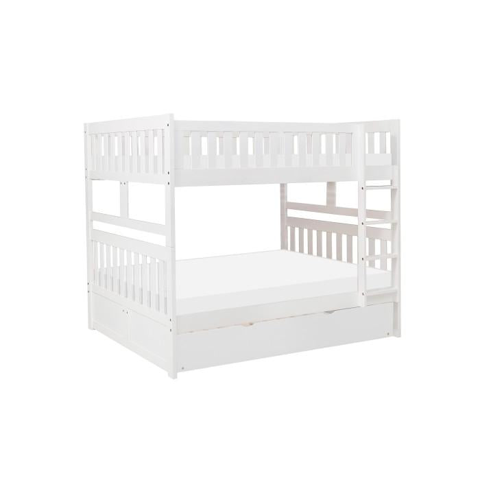 B2053FFW-1*R - (4) Full/Full Bunk Bed with Twin Trundle Half Price Furniture