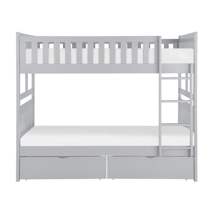 B2063FF-1*T - (4) Full/Full Bunk Bed with Storage Boxes Half Price Furniture