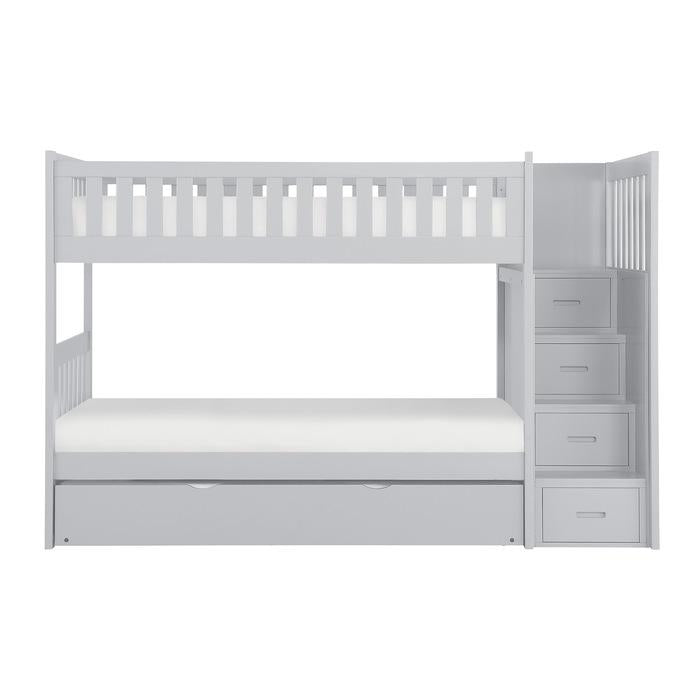 B2063SB-1*R - (5) Twin/Twin Step Bunk Bed with Twin Trundle Half Price Furniture