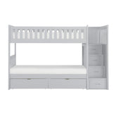 B2063SB-1*T - (5) Twin/Twin Step Bunk Bed with Storage Boxes Half Price Furniture