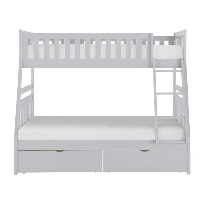 B2063TF-1*T - (4) Twin/Full Bunk Bed with Storage Boxes Half Price Furniture