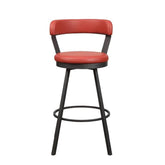 5566-29RD - Swivel Pub Height Chair, Red Half Price Furniture