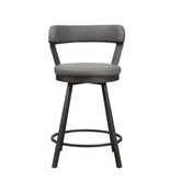 5566-24GY - Swivel Counter Height Chair, Gray Half Price Furniture