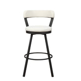 5566-29WT - Swivel Pub Height Chair, White Half Price Furniture