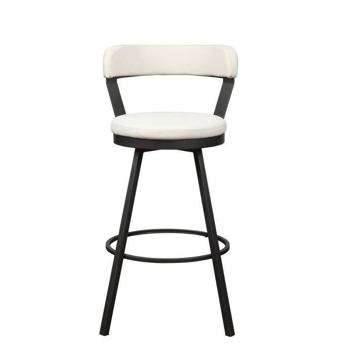 5566-29WT - Swivel Pub Height Chair, White Half Price Furniture