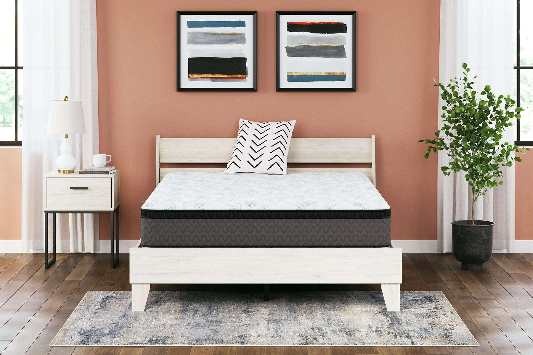 12 Inch Pocketed Hybrid Mattress - Half Price Furniture