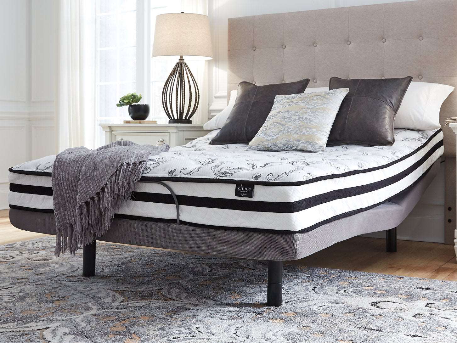 8 Inch Chime Innerspring Mattress Set - Half Price Furniture