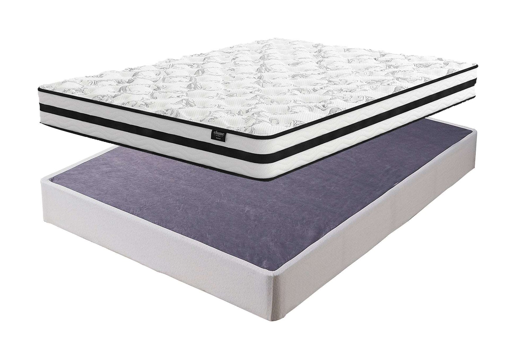 8 Inch Chime Innerspring Mattress Set - Half Price Furniture