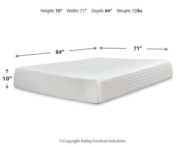 10 Inch Chime Memory Foam Mattress Set - Half Price Furniture