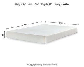 Chime 8 Inch Memory Foam Mattress Set - Half Price Furniture