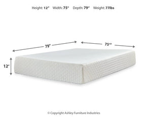 Chime 12 Inch Memory Foam Mattress and Base Set - Half Price Furniture