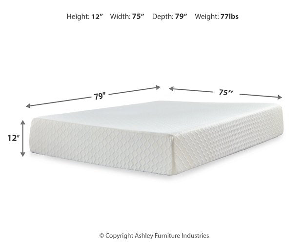 Chime 12 Inch Memory Foam Mattress and Base Set - Half Price Furniture