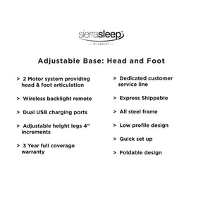 Head-Foot Model-Good Adjustable Base - Half Price Furniture