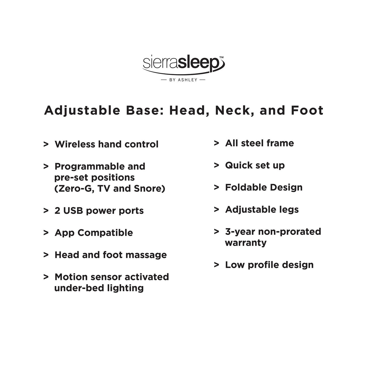 Head-Foot Model Best Adjustable Base - Half Price Furniture