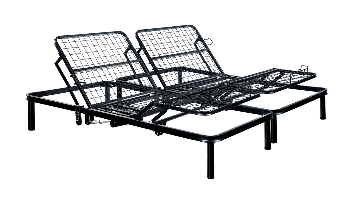 FRAMOS Black Adjustable Bed Frame - E.King - Adjustable Base w/ Mattress - Half Price Furniture