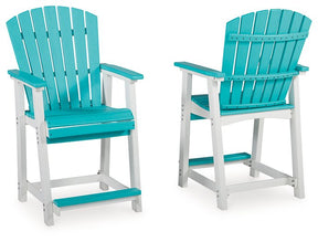 Eisely Outdoor Counter Height Bar Stool (Set of 2) - Half Price Furniture