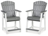 Transville Outdoor Counter Height Bar Stool (Set of 2) Half Price Furniture