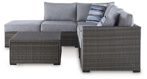 Petal Road Outdoor Loveseat Sectional/Ottoman/Table Set (Set of 4) - Half Price Furniture