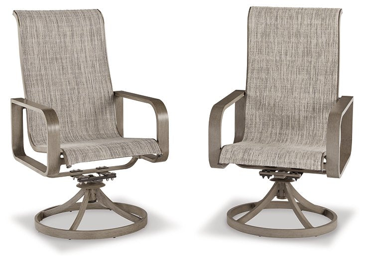 Beach Front Sling Swivel Chair (Set of 2) - Half Price Furniture