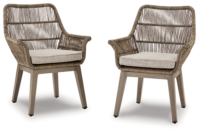 Beach Front Arm Chair with Cushion (Set of 2) - Half Price Furniture