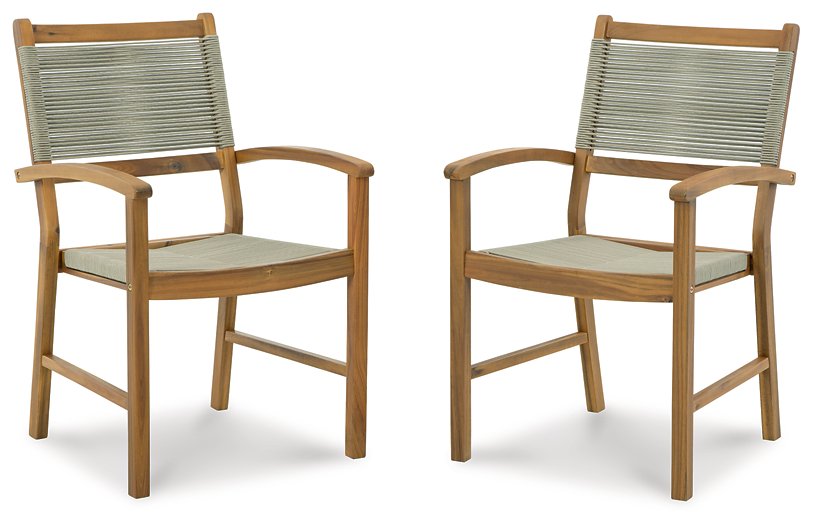 Janiyah Outdoor Dining Arm Chair (Set of 2) - Half Price Furniture