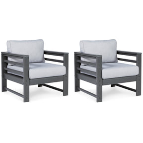 Amora Outdoor Lounge Chair with Cushion (Set of 2) - Half Price Furniture