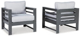 Amora Outdoor Lounge Chair with Cushion (Set of 2) Half Price Furniture