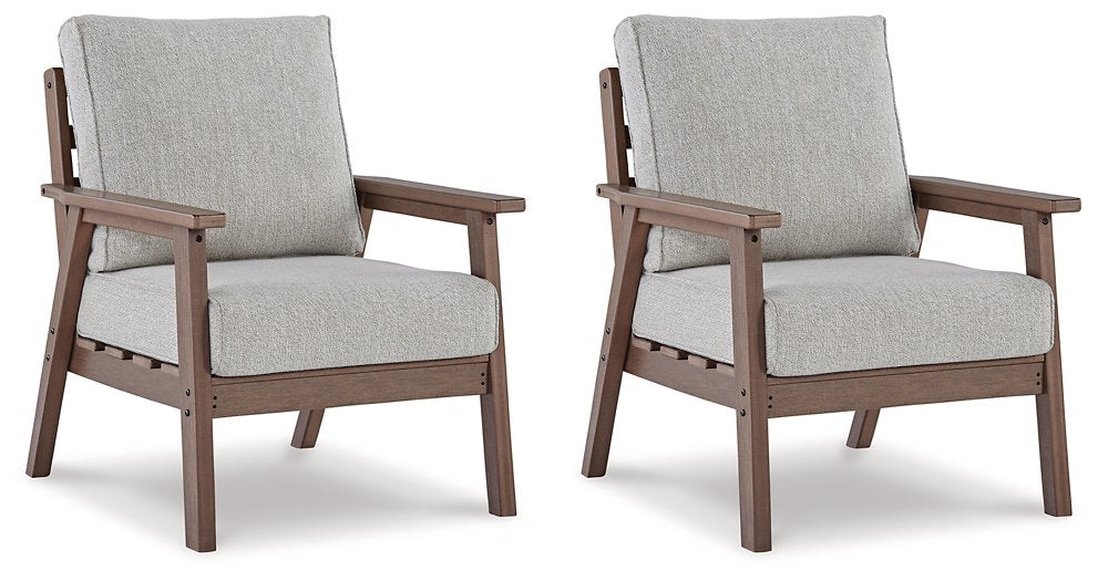 Emmeline Outdoor Lounge Chair with Cushion (Set of 2) - Half Price Furniture