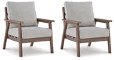 Emmeline Outdoor Lounge Chair with Cushion (Set of 2) Half Price Furniture