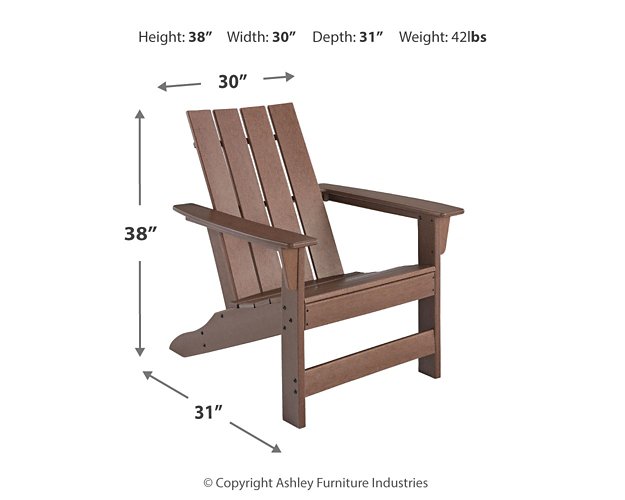 Emmeline 2 Adirondack Chairs with Tete-A-Tete Table Connector - Half Price Furniture