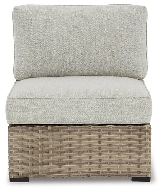 Calworth Outdoor Armless Chair with Cushion (Set of 2) - Half Price Furniture