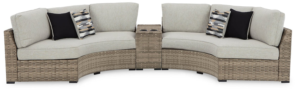 Calworth Outdoor Sectional with Ottoman Half Price Furniture