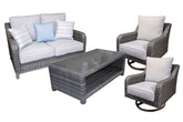 Elite Park Outdoor Loveseat, Lounge Chairs and Cocktail Table Half Price Furniture