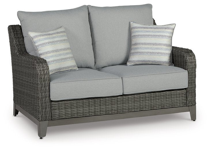 Elite Park Outdoor Loveseat with Cushion Half Price Furniture