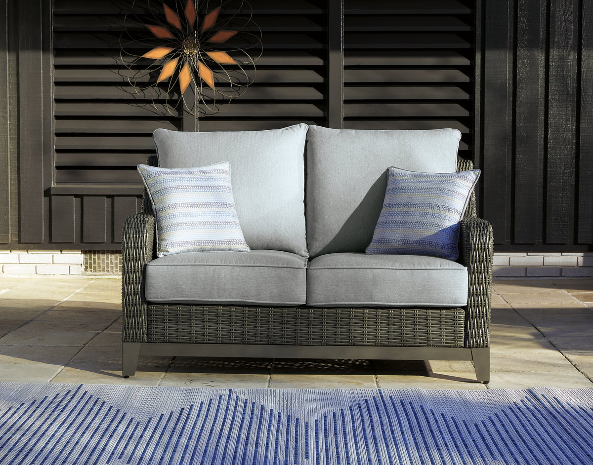 Elite Park Outdoor Loveseat with Cushion - Outdoor Seating - Half Price Furniture