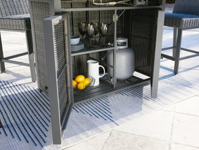 Palazzo Outdoor Bar Table with Fire Pit - Half Price Furniture