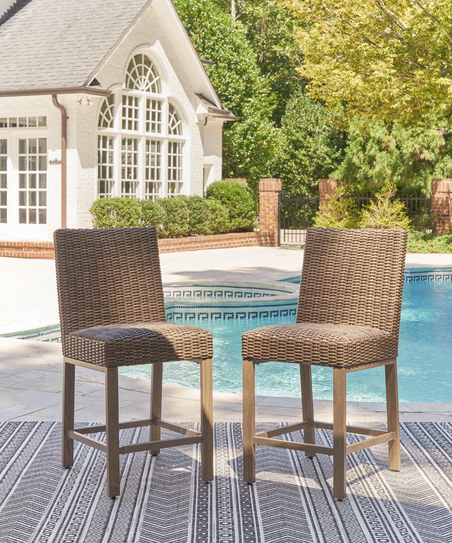 Walton Bridge Outdoor Bar Stool (Set of 2) - Half Price Furniture