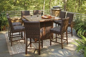 Paradise Trail Outdoor Bar Table Set - Half Price Furniture